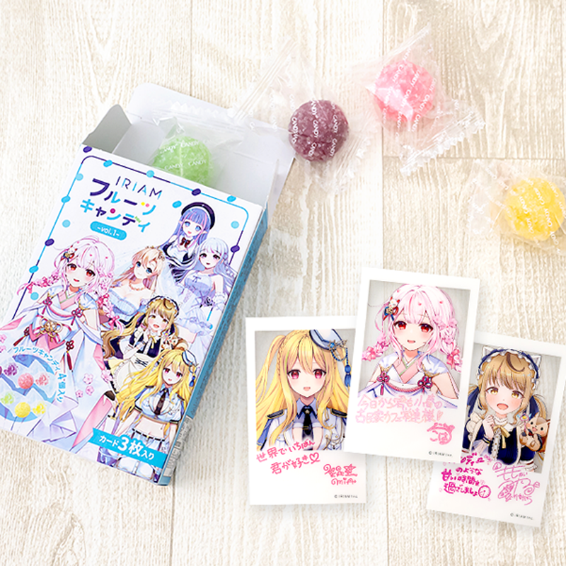 IRIAMスナック-フルーツキャンディvol.1- カード付き（1箱:ランダム3枚