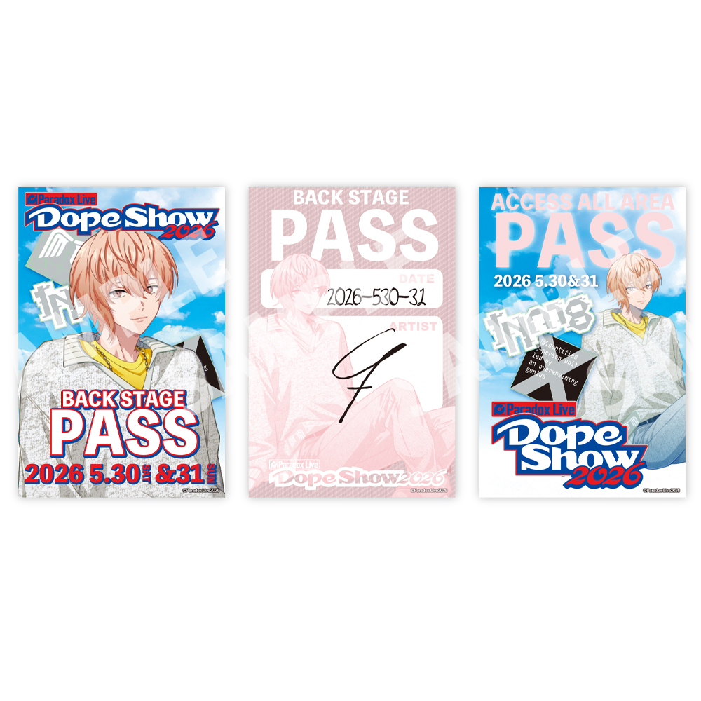 Paradox Live Dope Show 2026 バックステージパス風サテンステッカー
