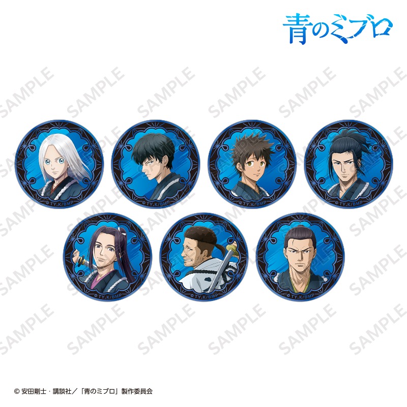 青のミブロ メタル缶バッジ ちりぬにお【アニメタイムズSTORE】