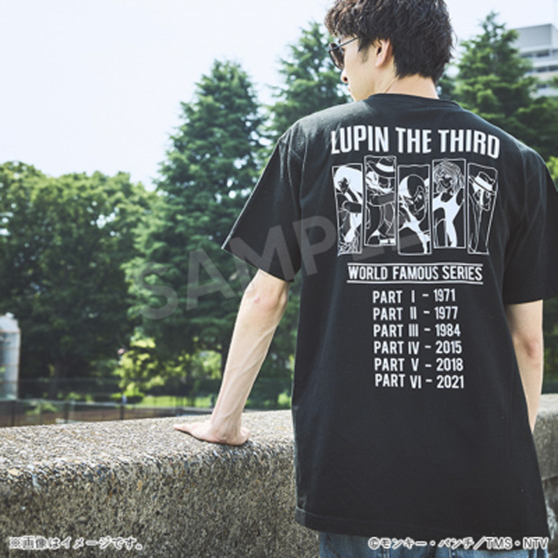ルパン三世 半袖Tシャツ ヒストリー ブラック S【アニメタイムズSTORE】