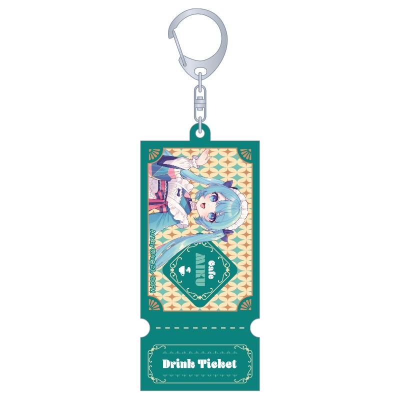 初音ミク アクリルキーホルダー 餡こたく 初音ミク アクリルキーチェーン 店員ver. Art by 餡こたく