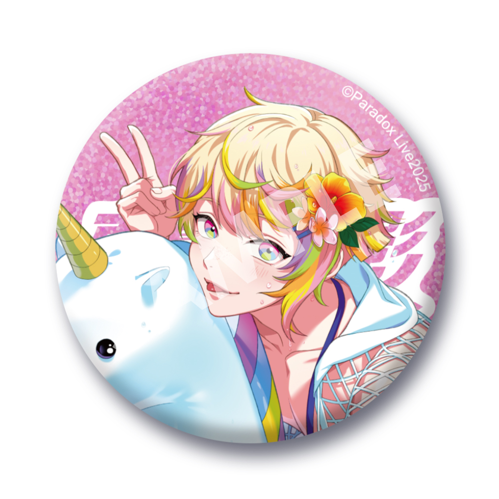 パラライ　真夏の幻影　ver.44　缶バッジ　九頭竜智生 Paradox Live 真夏の幻影（水着）【アニメタイムズSTORE】