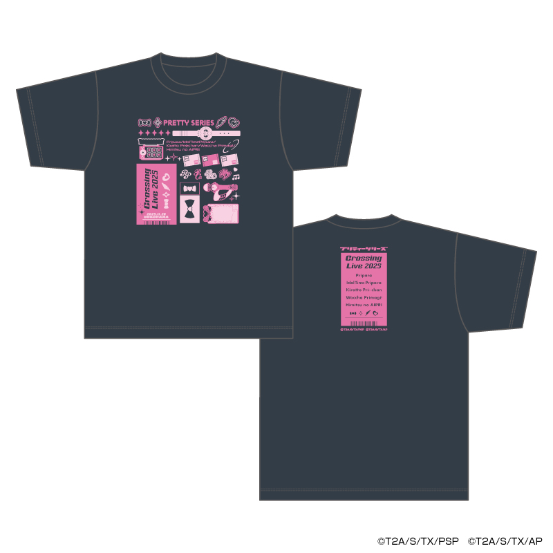 プリティーシリーズ Crossing Live 2025 Tシャツ M【アニメタイムズSTORE】