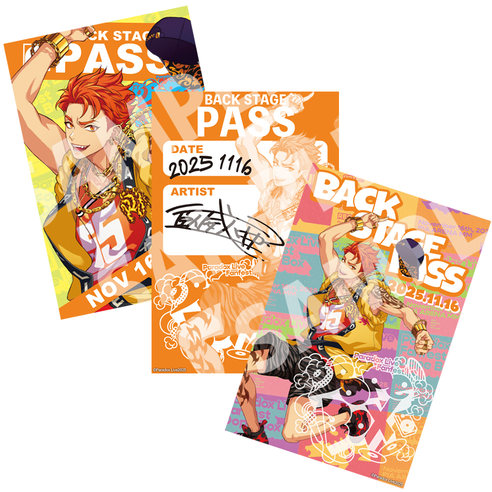 Paradox Live Fanfest Dope Box バックステージパス風サテンステッカー