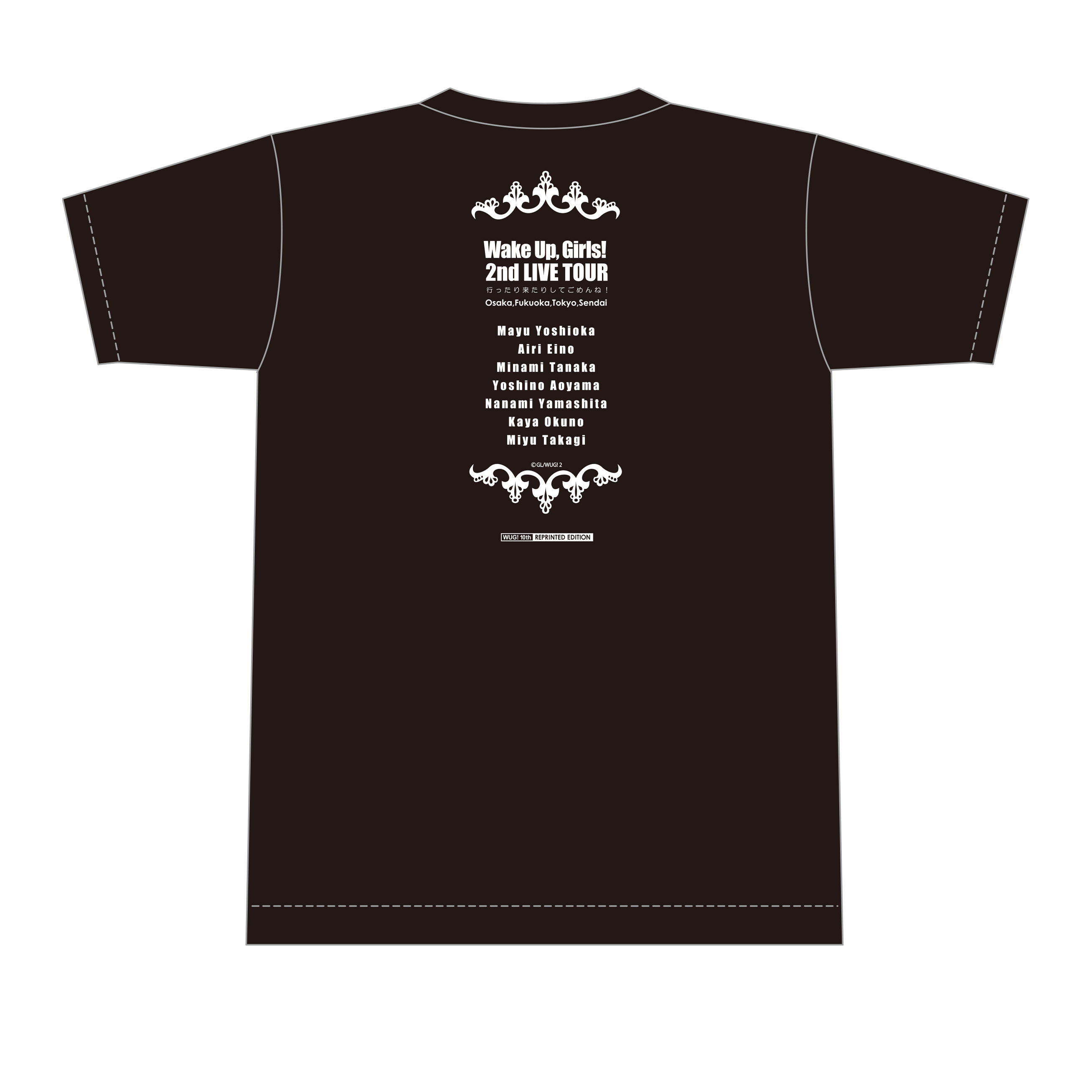 Wake Up, Girls！ 10th 復刻Tシャツ Wake Up, Girls！ 2nd LIVE TOUR M