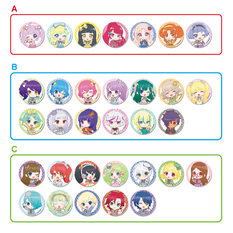 ひみつのアイプリ×プリパラ プリ♡プリライブ トレーディング缶バッジA