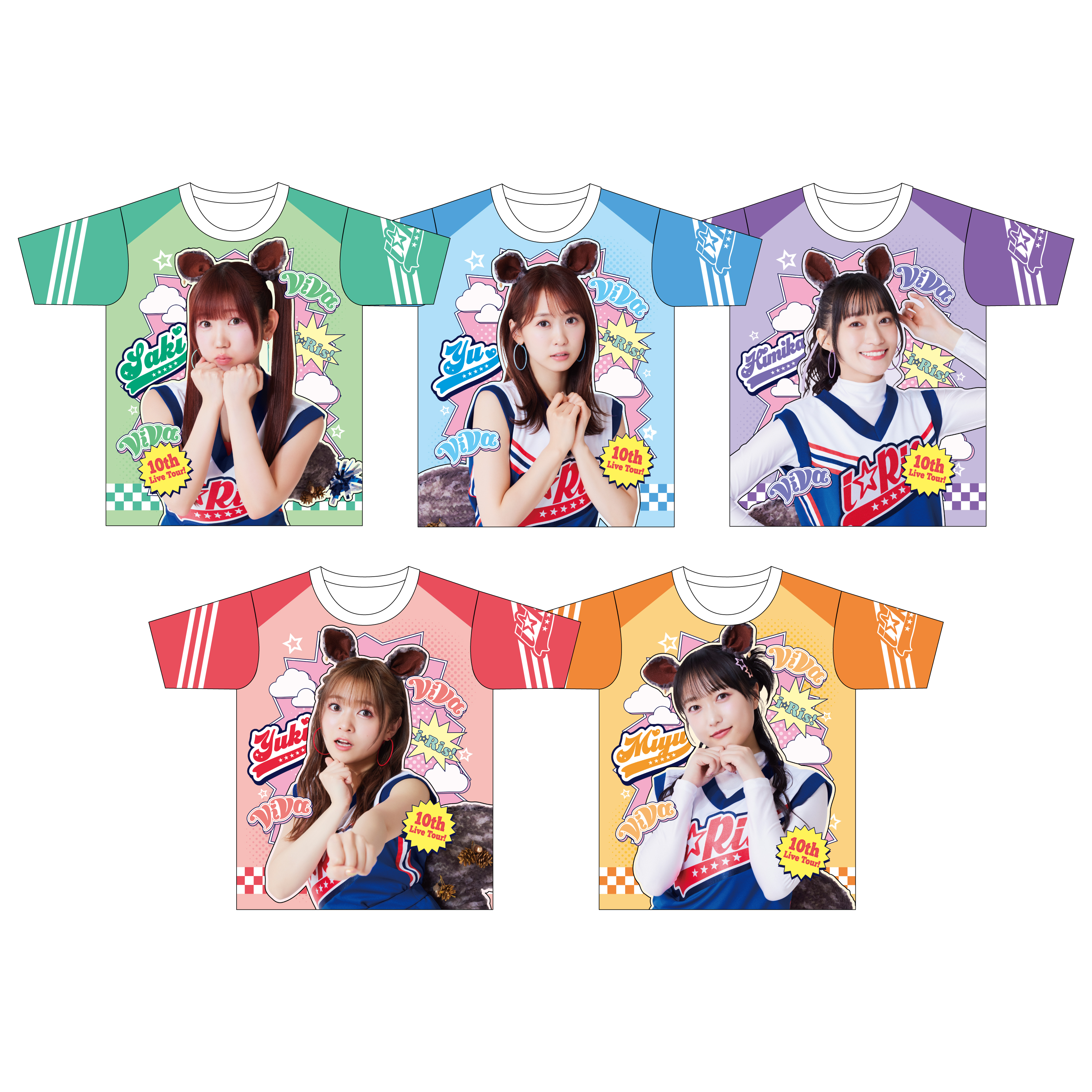 i☆Ris 10th Live Tour 2025 ViVa i☆Ris おいでっ！フルグラTシャツ