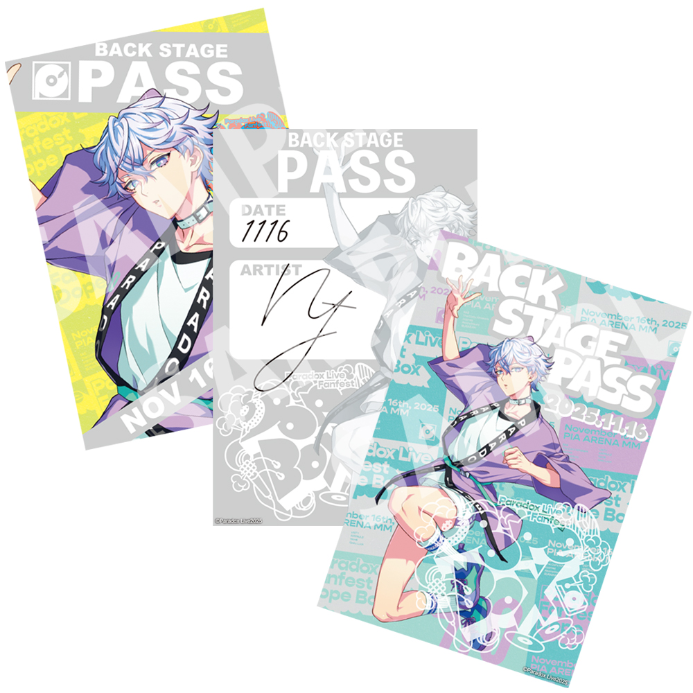 Paradox Live Fanfest Dope Box バックステージパス風サテンステッカー