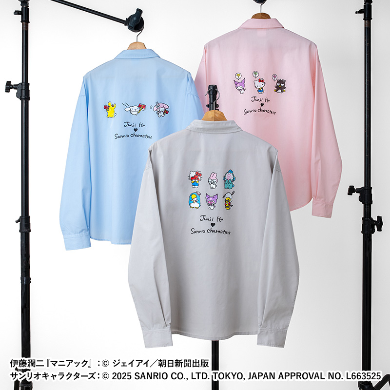 伊藤潤二×サンリオキャラクターズ シャツ(長袖) ゆるタッチ (富江