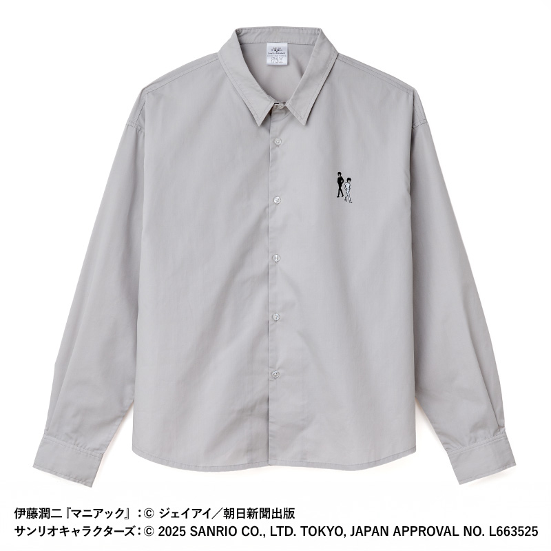 伊藤潤二×サンリオキャラクターズ シャツ(長袖) ゆるタッチ (四つ辻の