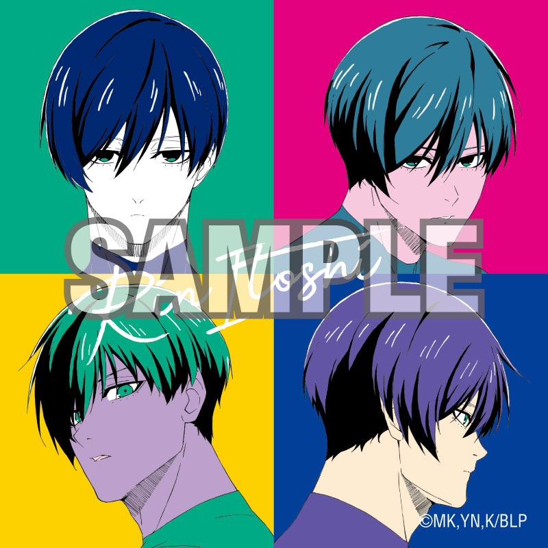 ブルーロック ビッグ正方形缶バッジ ポップアート (糸師凛)【YTE