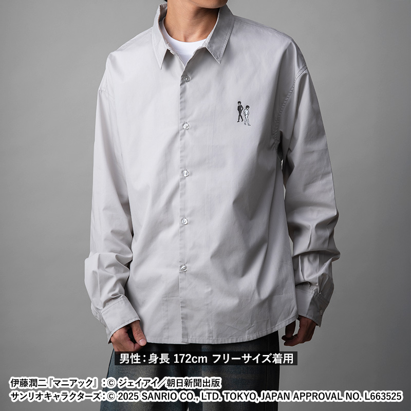 伊藤潤二×サンリオキャラクターズ シャツ(長袖) ゆるタッチ (四つ辻の
