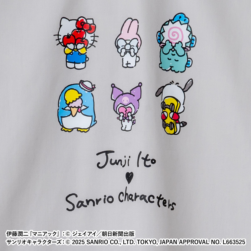 伊藤潤二×サンリオキャラクターズ シャツ(長袖) ゆるタッチ (四つ辻の