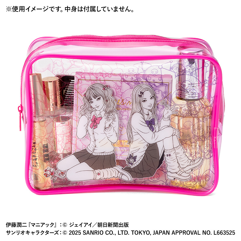伊藤潤二×サンリオキャラクターズ スクエアクリアポーチ ギャル富江