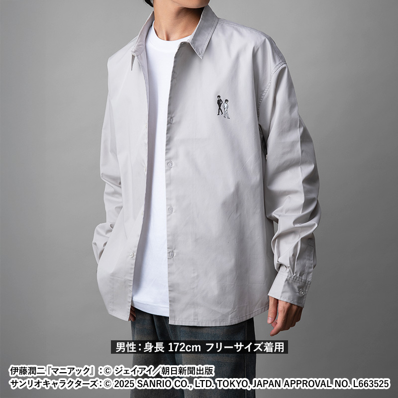 伊藤潤二×サンリオキャラクターズ シャツ(長袖) ゆるタッチ (四つ辻の