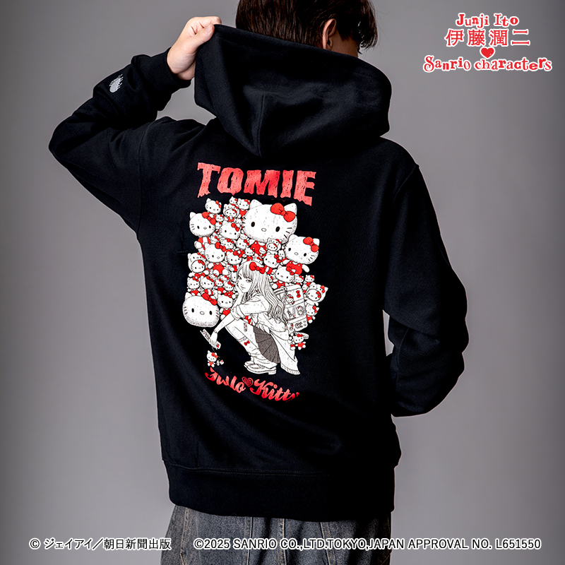 伊藤潤二　富江　ハローキティ　パーカー　XLサイズ 伊藤潤二×サンリオキャラクターズ パーカー ギャル富江×ハローキティ