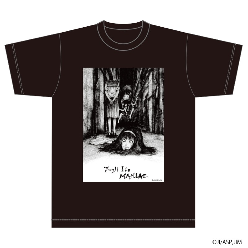 伊藤潤二『マニアック』 Tシャツ（黒） ティザービジュアル【YTE