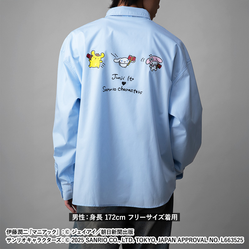 伊藤潤二×サンリオキャラクターズ シャツ(長袖) ゆるタッチ (双一