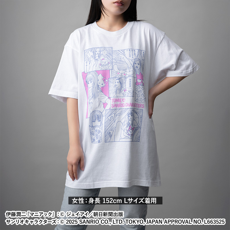 伊藤潤二×サンリオキャラクターズ Tシャツ パロディ(富江・サンリオ