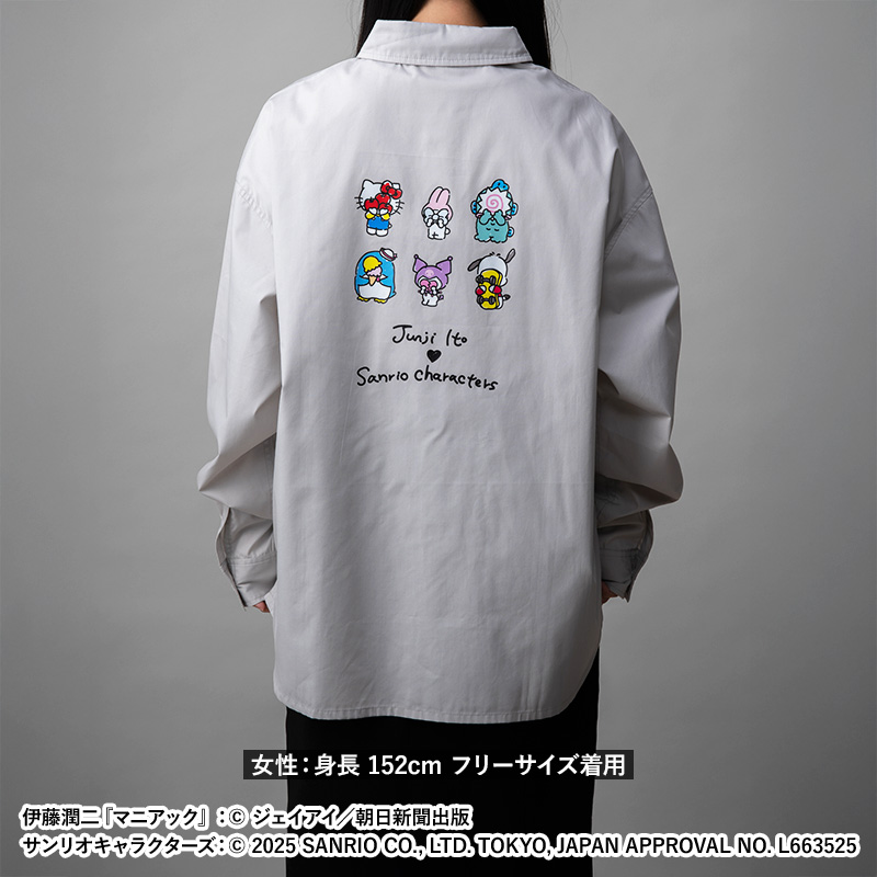 伊藤潤二×サンリオキャラクターズ シャツ(長袖) ゆるタッチ (四つ辻の