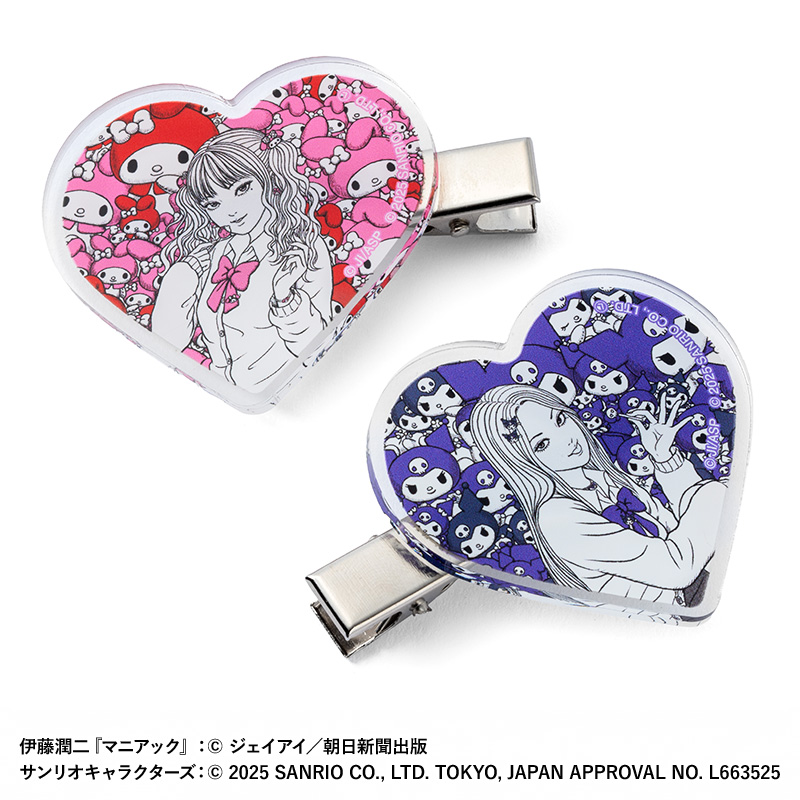 伊藤潤二×サンリオキャラクターズ アクリルヘアクリップセット ギャル