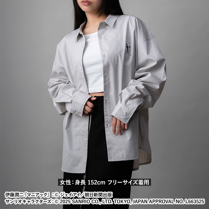 伊藤潤二×サンリオキャラクターズ シャツ(長袖) ゆるタッチ (四つ辻の