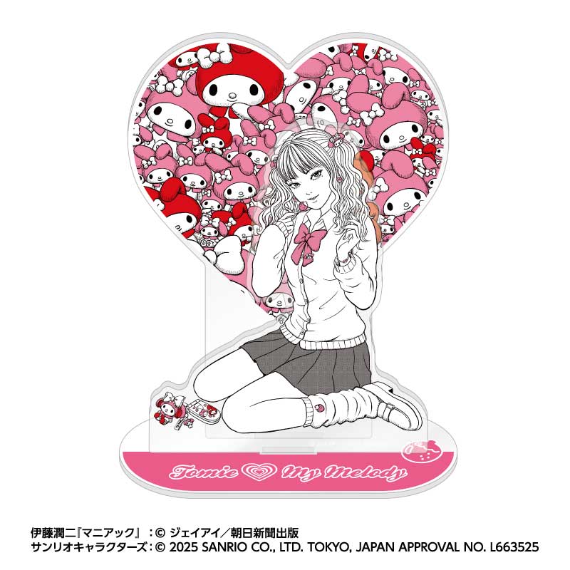 伊藤潤二 × サンリオキャラクターズ 背景付きアクリルスタンド　ギャル富江 伊藤潤二・サンリオキャラクターズ 背景付きアクリルスタンド ギャル