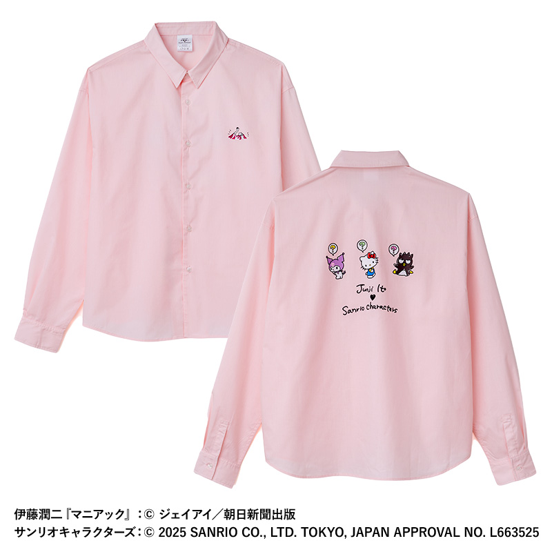 美品 アルベロベロ ブタサン コーデュロイ 自転車柄 グラフィック 長袖 シャツ 伊藤潤二×サンリオキャラクターズ シャツ(長袖) ゆるタッチ (富江