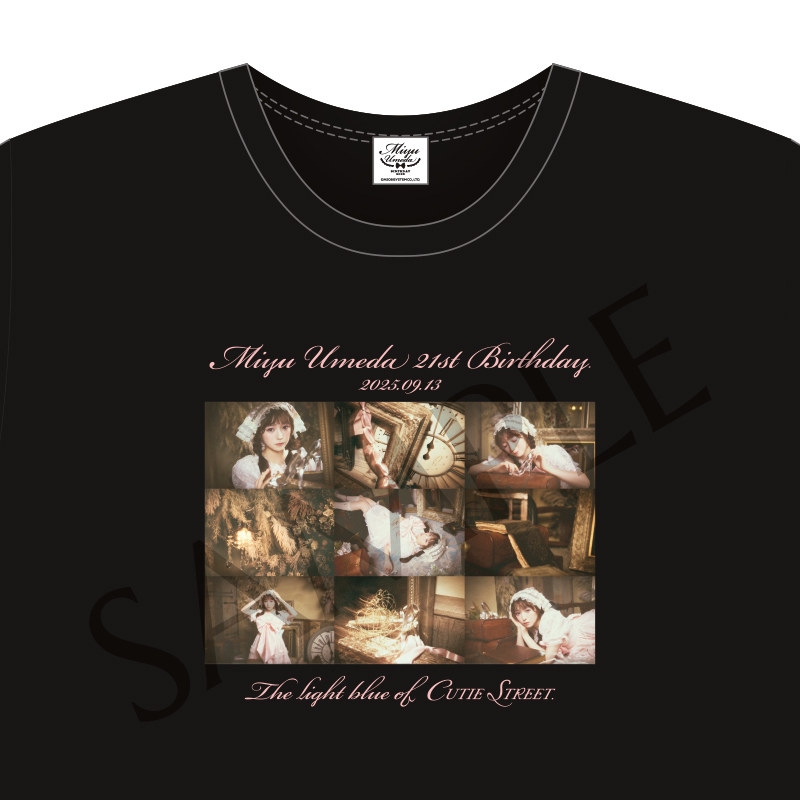 梅田みゆ 生誕祭2025 Tシャツ-お気に入りの写真を詰め込んだTシャツ