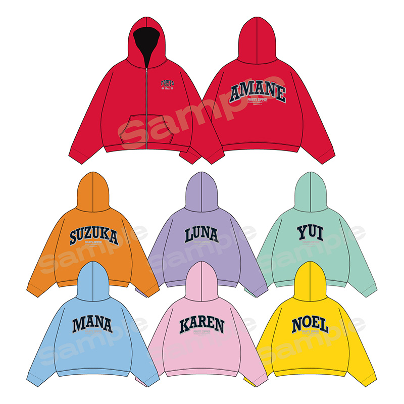 ミュージシャン FRUITS ZIPPER OSHI API Zip-up hoodie FC限定】FRUITS ZIPPER OSHI API Zip-up hoodie【ASOBIMALL