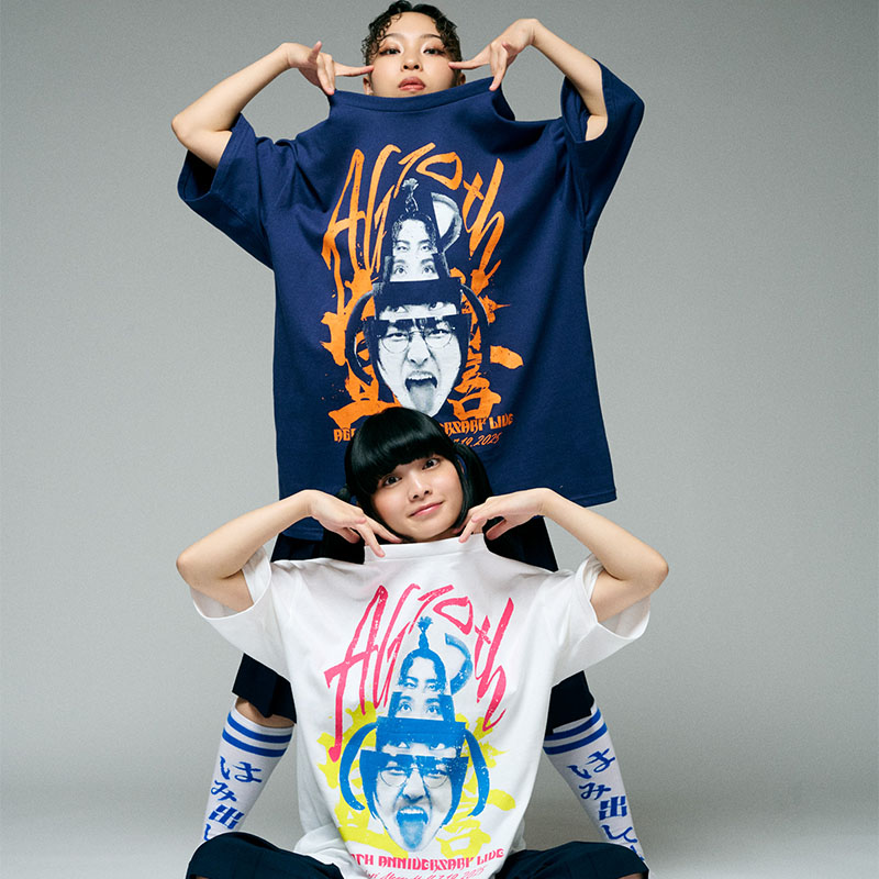 新しい学校のリーダーズ　顔顔顔顔TEE 紺　XLサイズ 顔顔顔顔TEE/NAVY M【ASOBIMALL(アソビモール)】