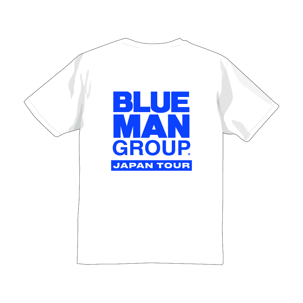 2025 TシャツD イラスト 白【BLUE MAN GROUP JAPAN TOUR STORE】