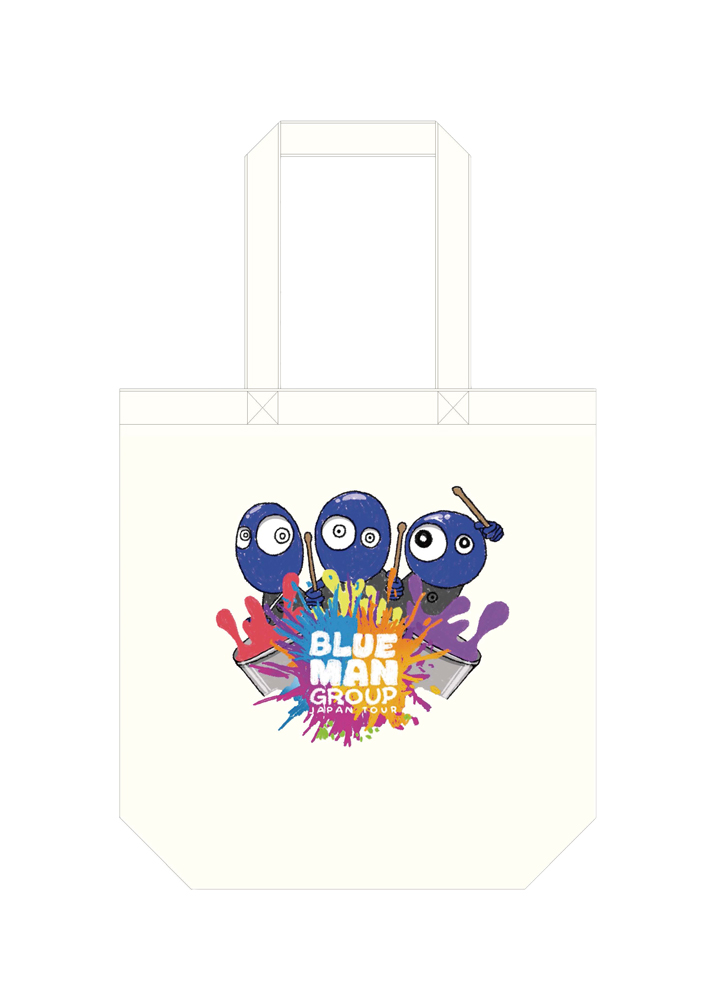 トートバッグ 生成色 イラスト【BLUE MAN GROUP JAPAN TOUR STORE】