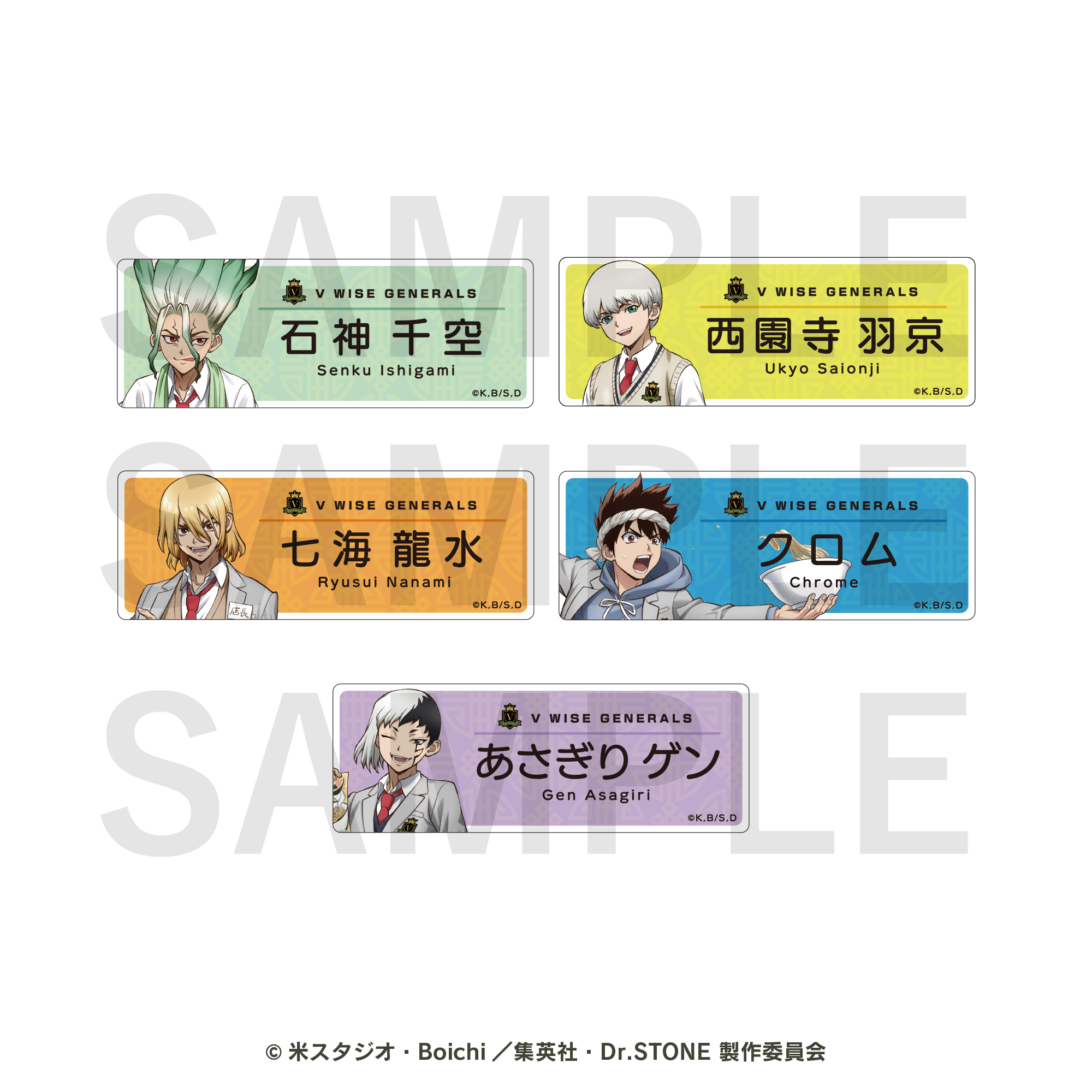 Dr.STONE トレーディングネームプレート(5個入りBOX)【EDITH ONLINE