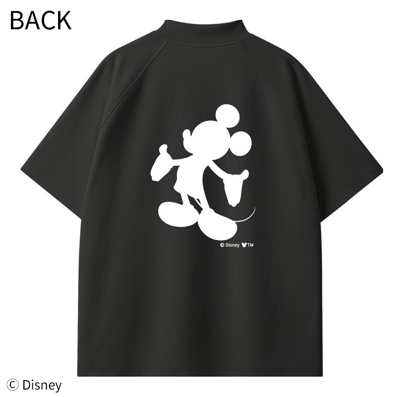 ミッキーマウス シルエット モックネックTシャツ【FUN'S GOLF】