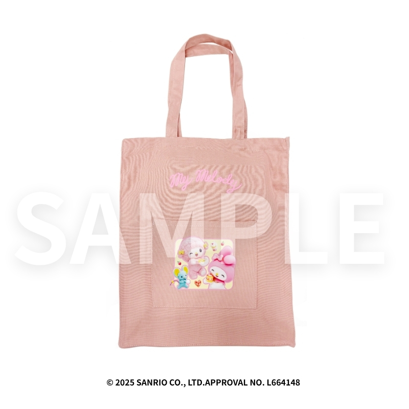 My Melody & Kuromi 外ポケットつき トートバッグ PINK【FUN'S PROJECT
