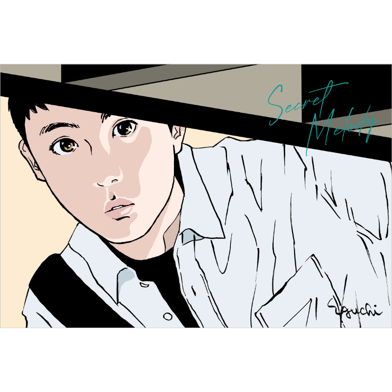 映画『シークレット・メロディ』江口寿史イラストステッカー4枚セット