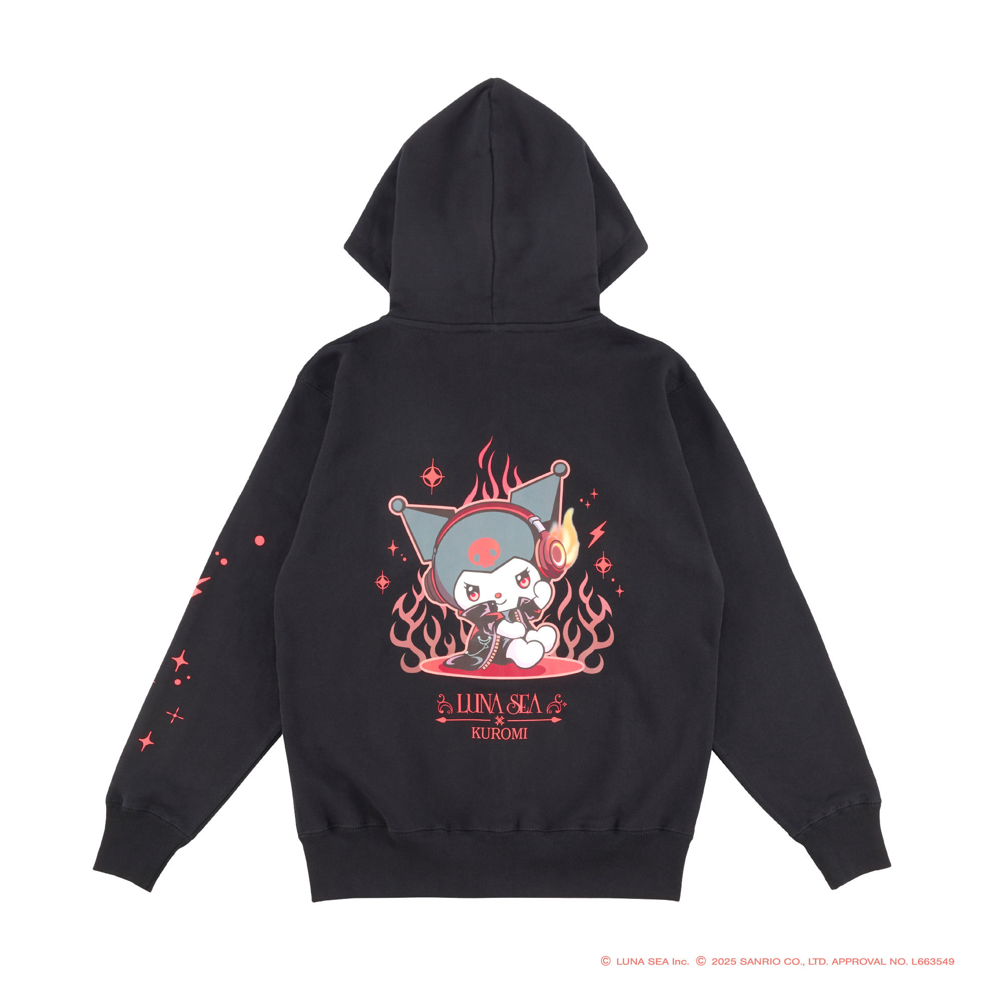 LUNA SEA クロミパーカー LUNA SEA×KUROMI 第2弾 ジップアップパーカー【LUNA SEA OFFICIAL WEB