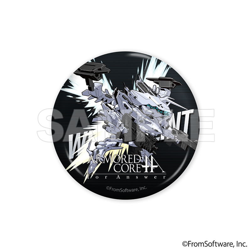 ARMORED CORE for Answer デフォルメ缶バッジ ホワイト・グリント