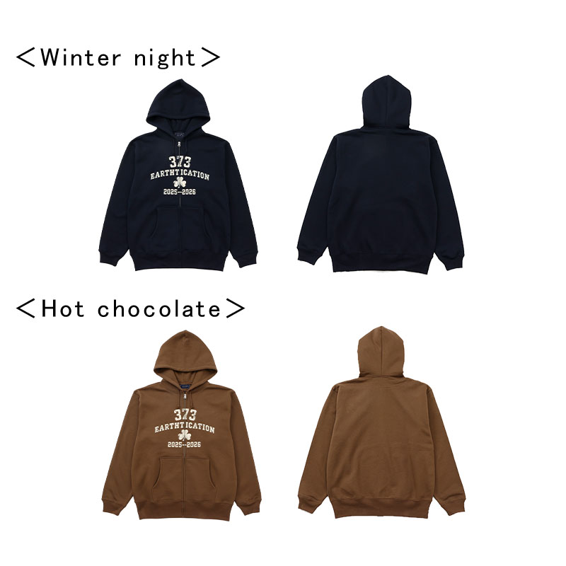 373 Clover Hoodie〔BROWN〕【THREE SEVEN THREE SHOP】