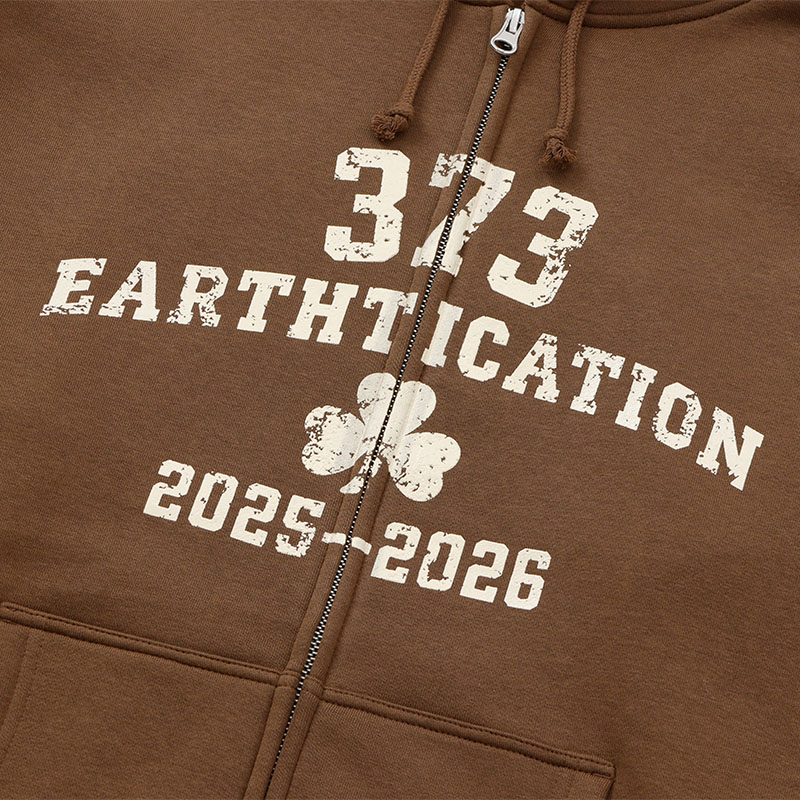 373 Clover Hoodie〔BROWN〕【THREE SEVEN THREE SHOP】