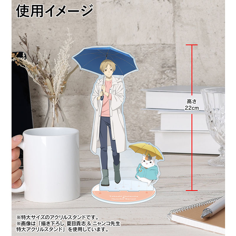 描き下ろし 夏目貴志&ニャンコ先生 雨の日ver. 特大アクリル