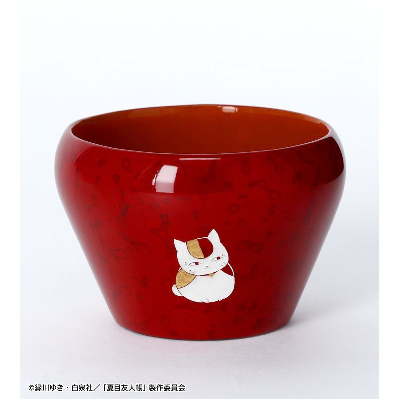 22時間以内に売れなければ300円 スイカ大手作り額付「ちょこんとニャンコ」 津軽塗コラボ ニャンコ先生 おちょこ和島型【夏目友人帳 アニメ公式