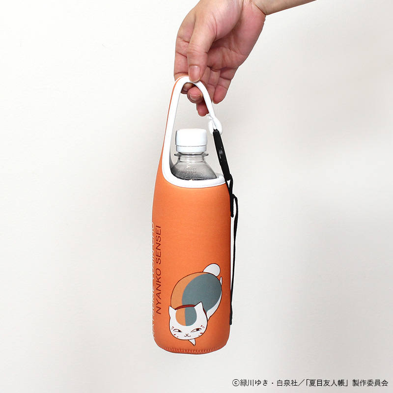 ショルダーベルト付きソフトボトルケース ニャンコ先生【夏目