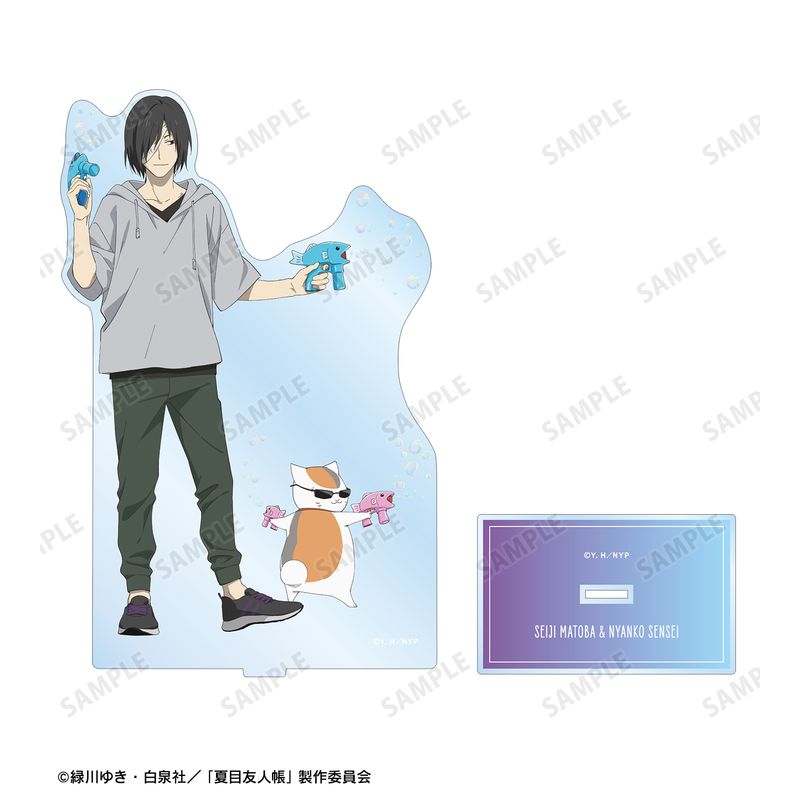 描き下ろし 的場静司&ニャンコ先生 シャボン玉ver. 特大アクリル