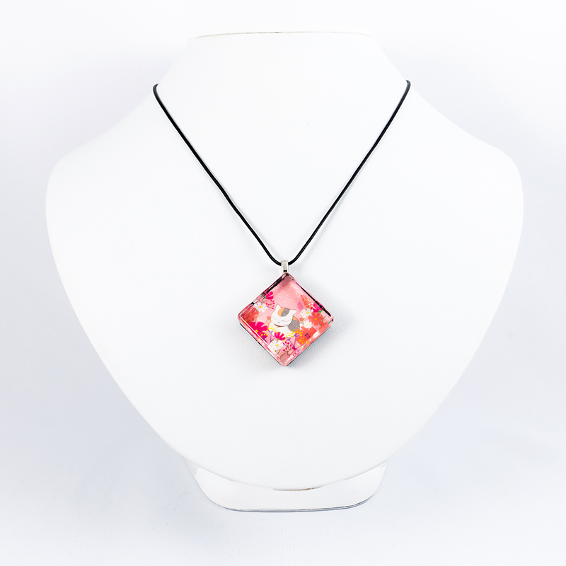 夏目友人帳 グラスジュエリーネックレス ニャンコ先生 秋【夏目友人帳