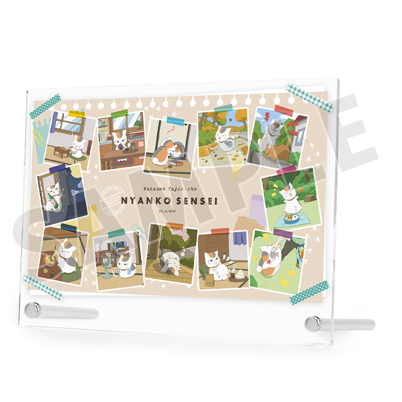 描き下ろしイラスト 集合 ニャンコ先生の1日ver. A5アクリルパネル