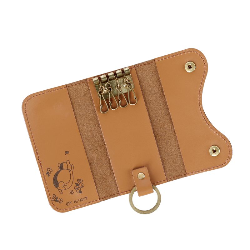 にゃんにゃんにゃんこ　さくらんぼ　キーケース ニャンコ先生 レザーキーケース【夏目友人帳 アニメ公式