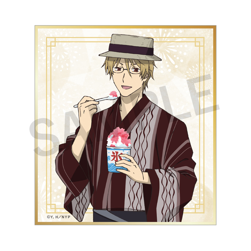 A4大作品✨手作り額付き作品　title「夢旅ニャンコ」 ミニ色紙コレクション（浴衣）【夏目友人帳 アニメ公式オンラインストア】