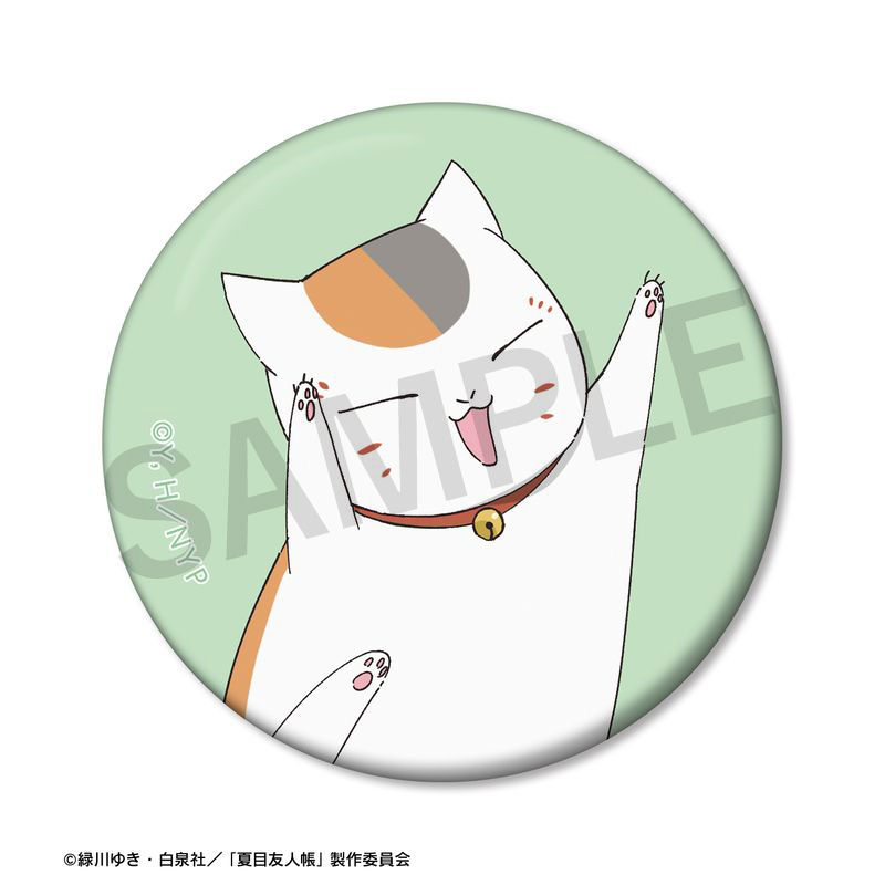 描き下ろしイラスト ニャンコ先生 A シャボン玉ver. 缶ミラー【夏目